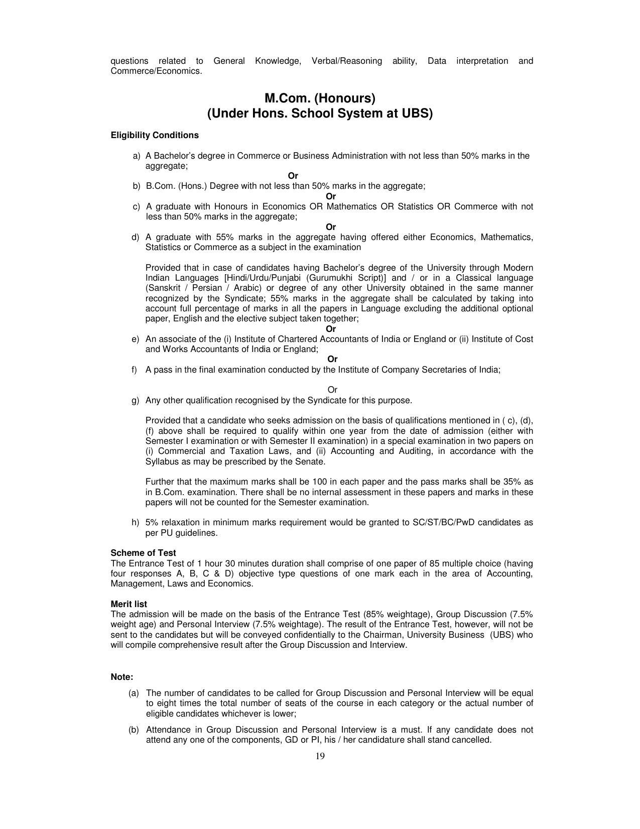 PUCET PG Exam - Page 19