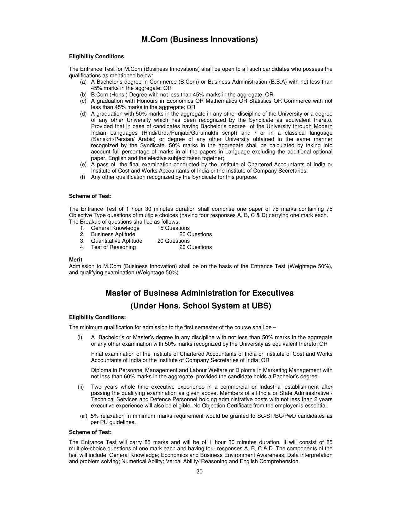 PUCET PG Exam - Page 20