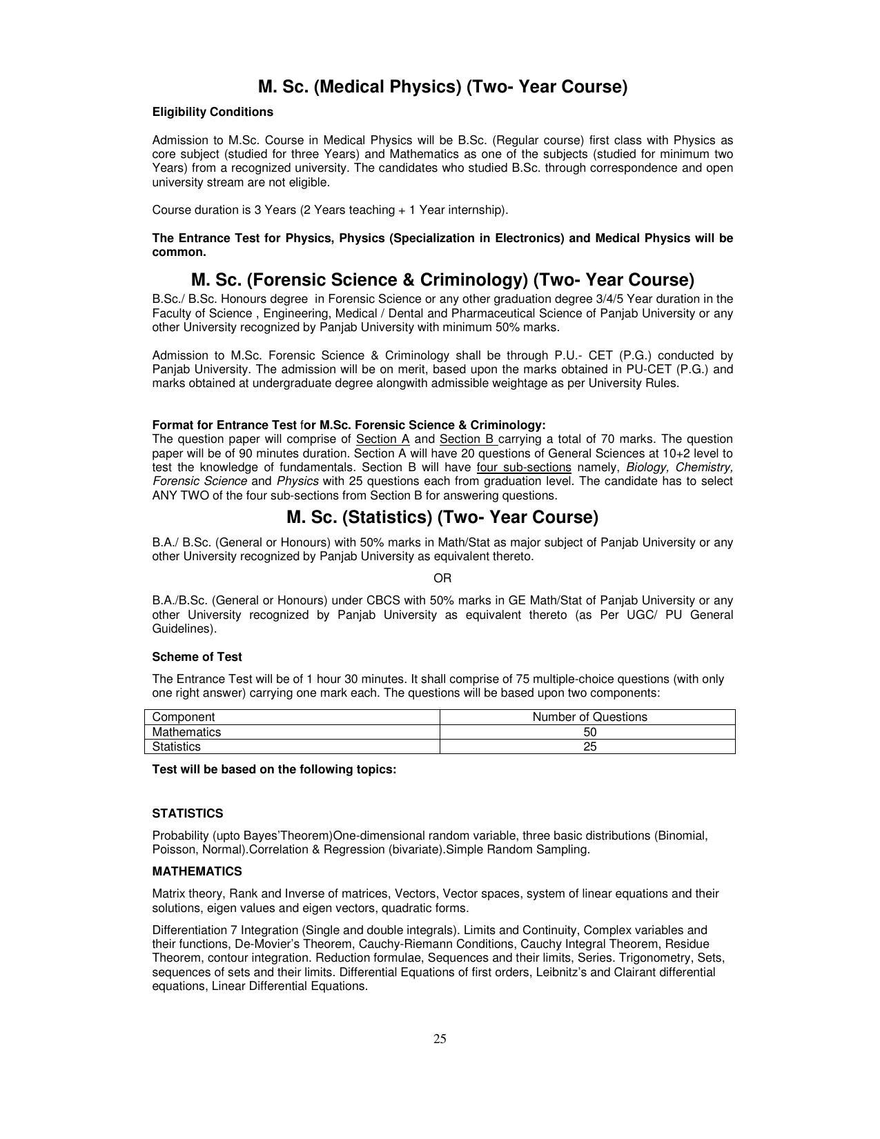 PUCET PG Exam - Page 25