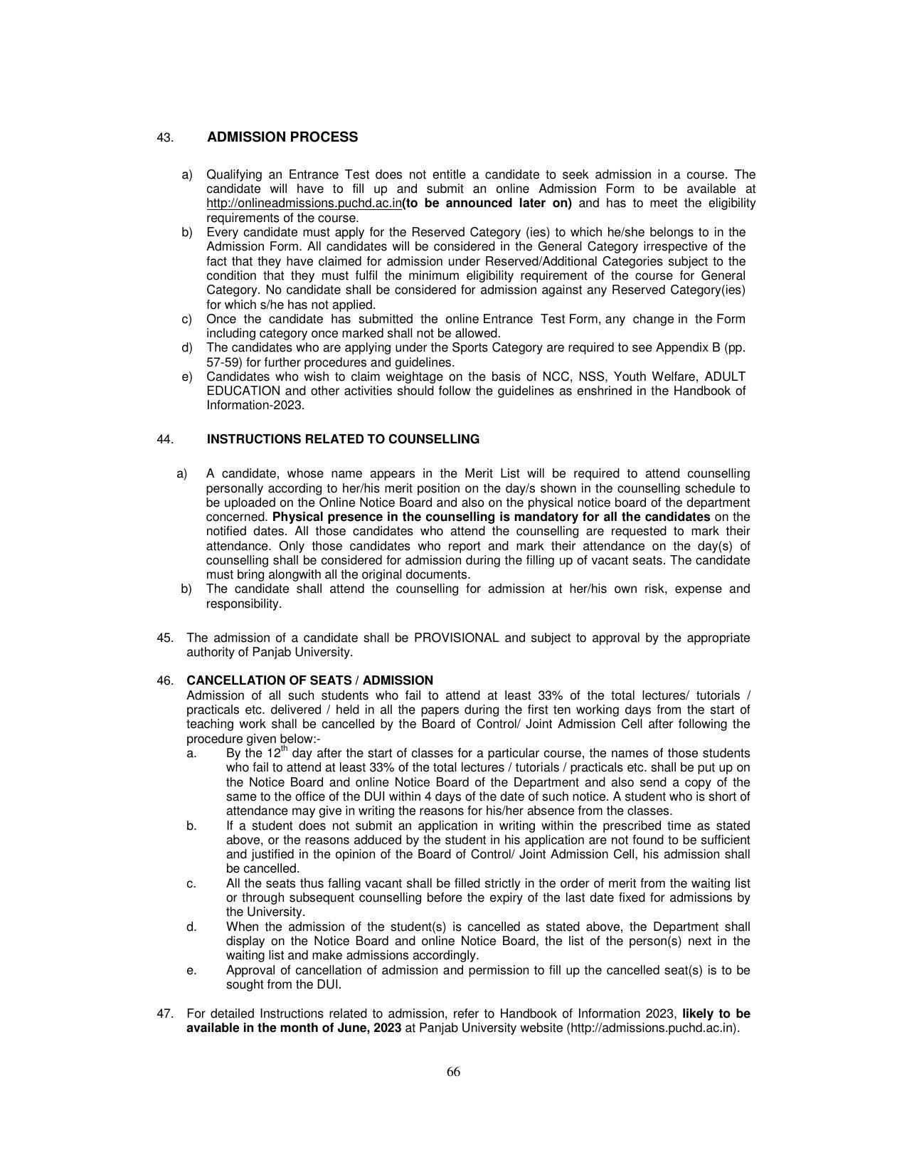 PUCET PG Exam - Page 66