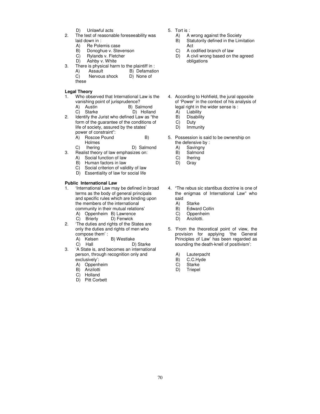 PUCET PG Exam - Page 70