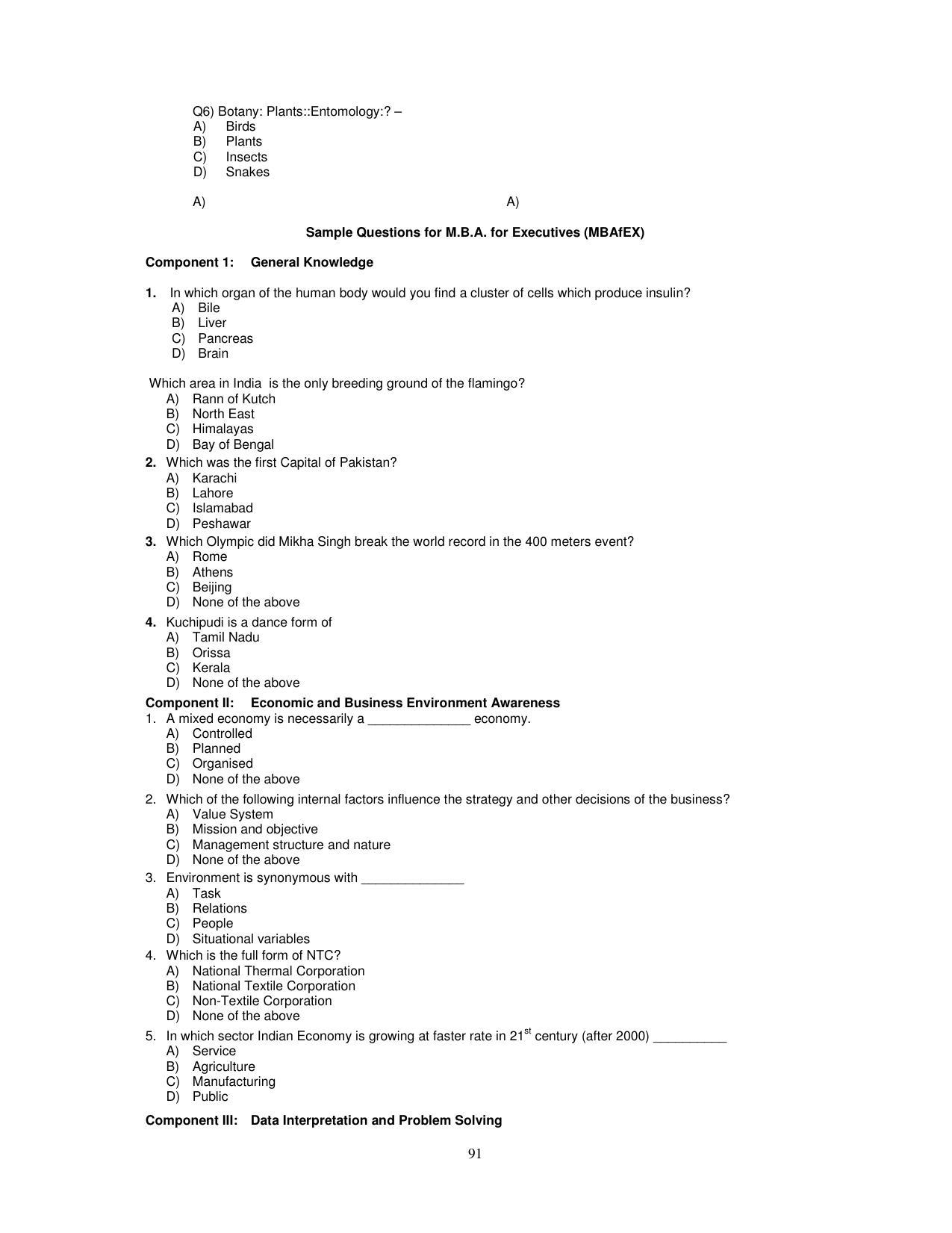 PUCET PG Exam - Page 91