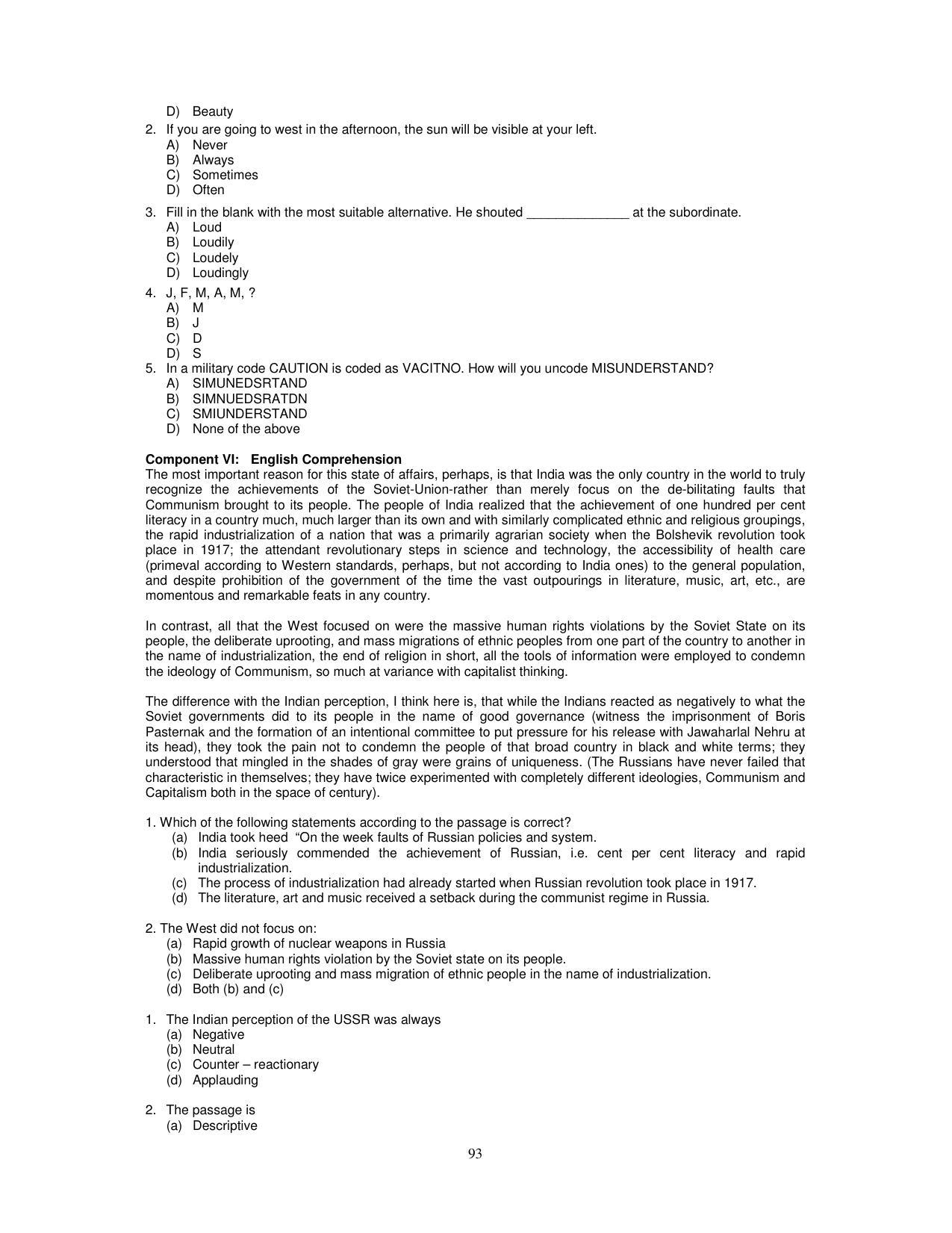 PUCET PG Exam - Page 93