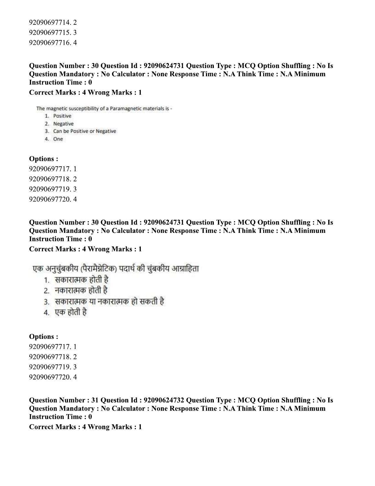 CUET PG 2023: SCQP18 – Material Science and Technology (Hin) - Shift 3 (24-06-2023) Question Paper  - Page 28