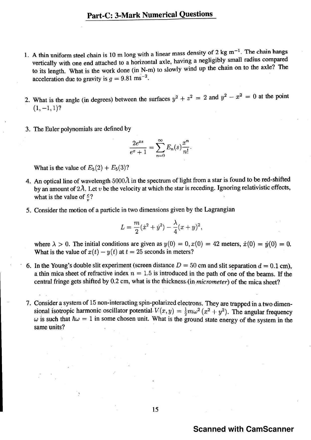 JEST 2019 Physics Question Paper with Answer key - Page 13
