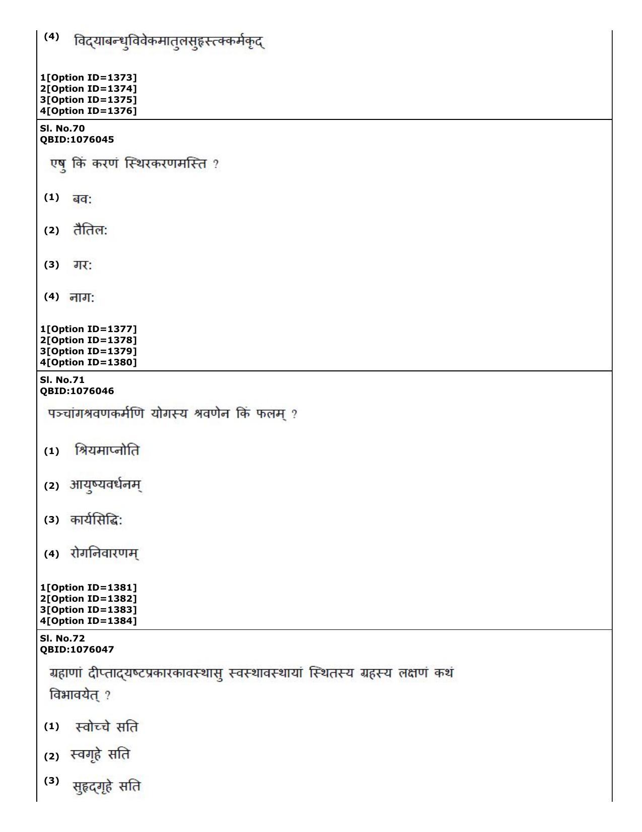 CUET (PG) 2022: PGQP73 Phalita and Siddantha Jyotisha (01-09-2022) Question Paper - Page 31