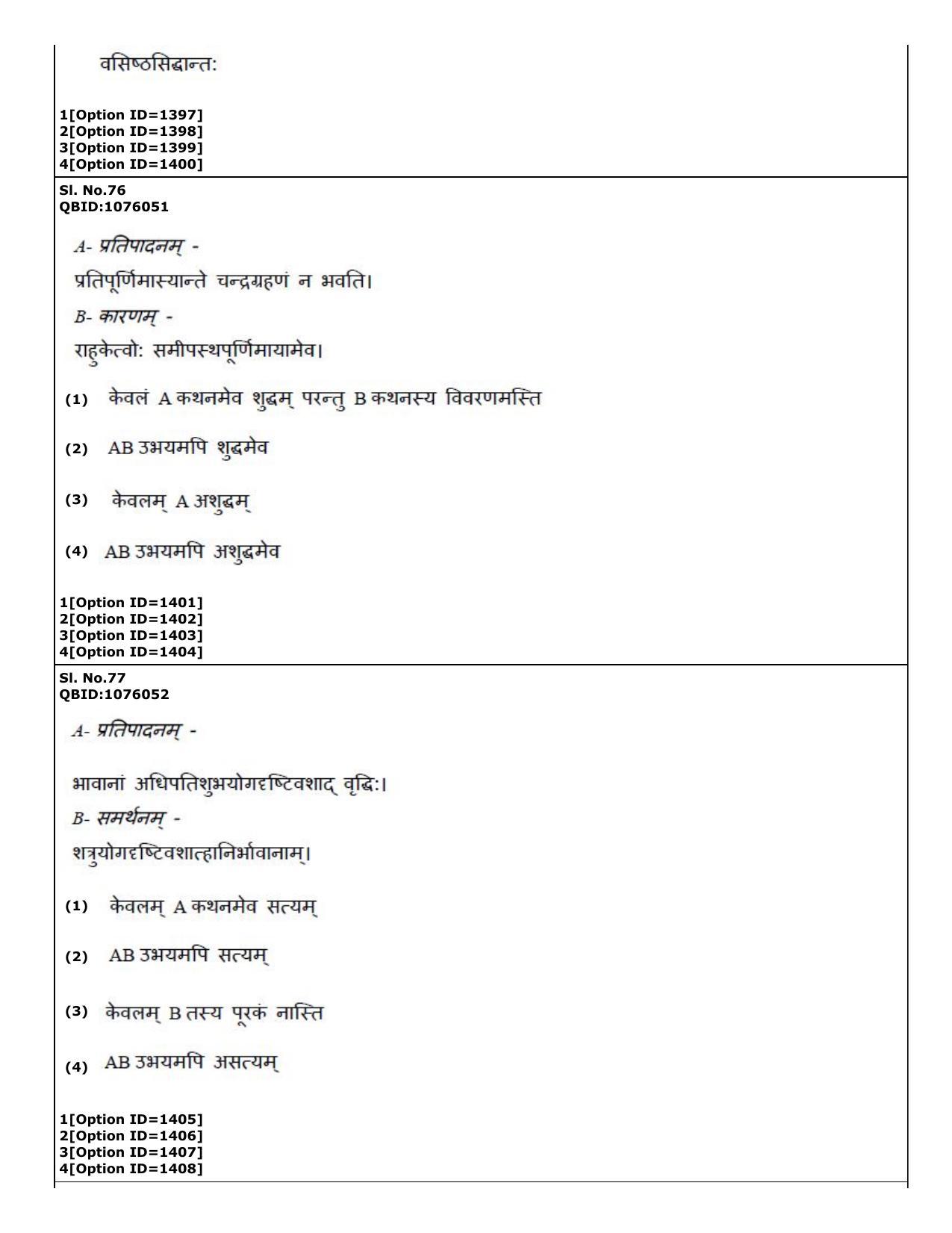 CUET (PG) 2022: PGQP73 Phalita and Siddantha Jyotisha (01-09-2022) Question Paper - Page 33