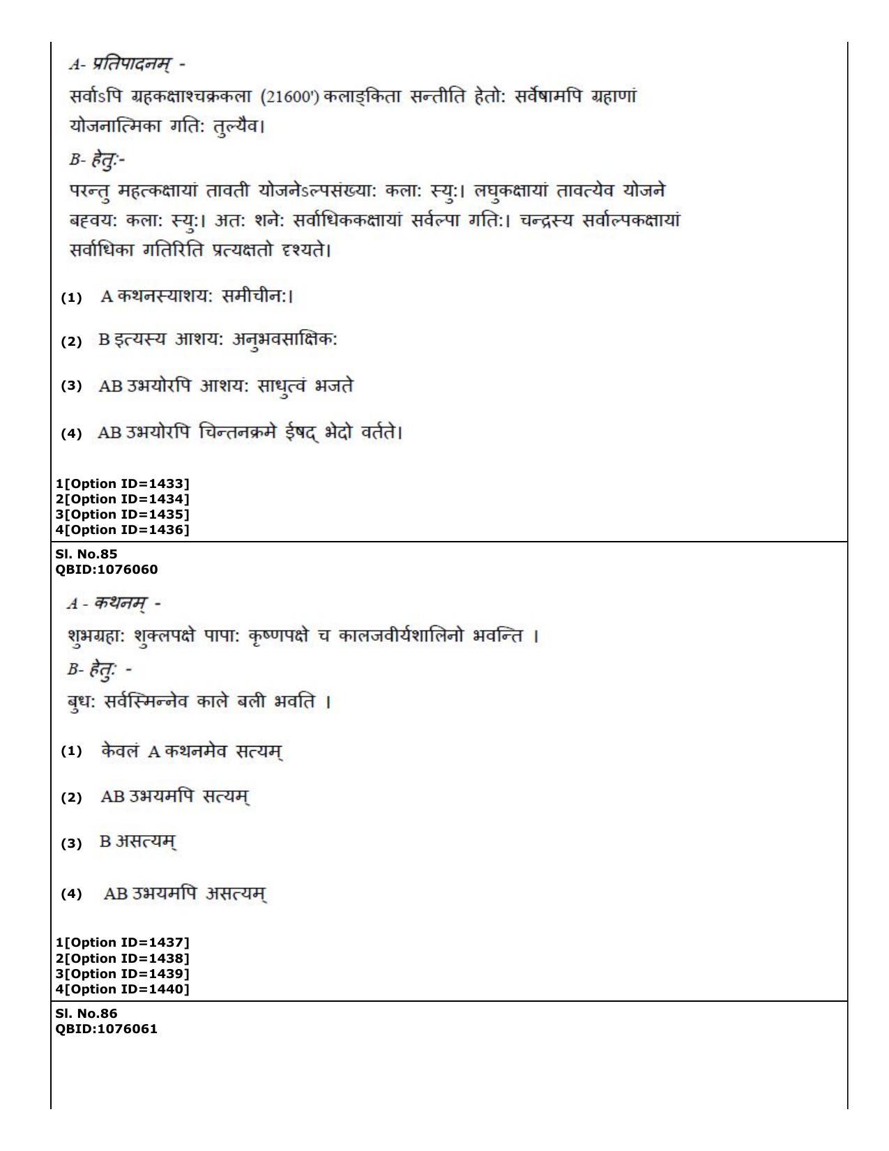 CUET (PG) 2022: PGQP73 Phalita and Siddantha Jyotisha (01-09-2022) Question Paper - Page 37