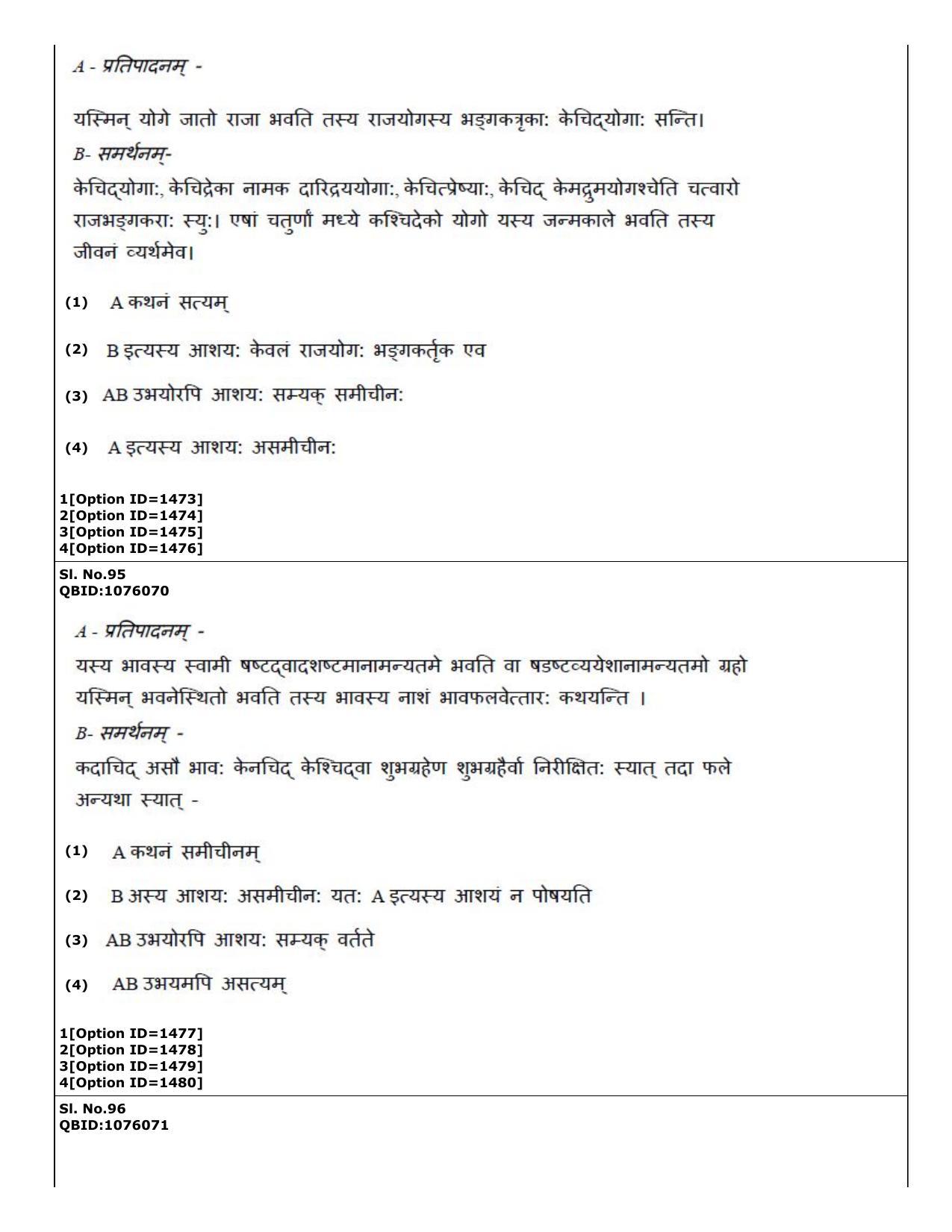 CUET (PG) 2022: PGQP73 Phalita and Siddantha Jyotisha (01-09-2022) Question Paper - Page 42