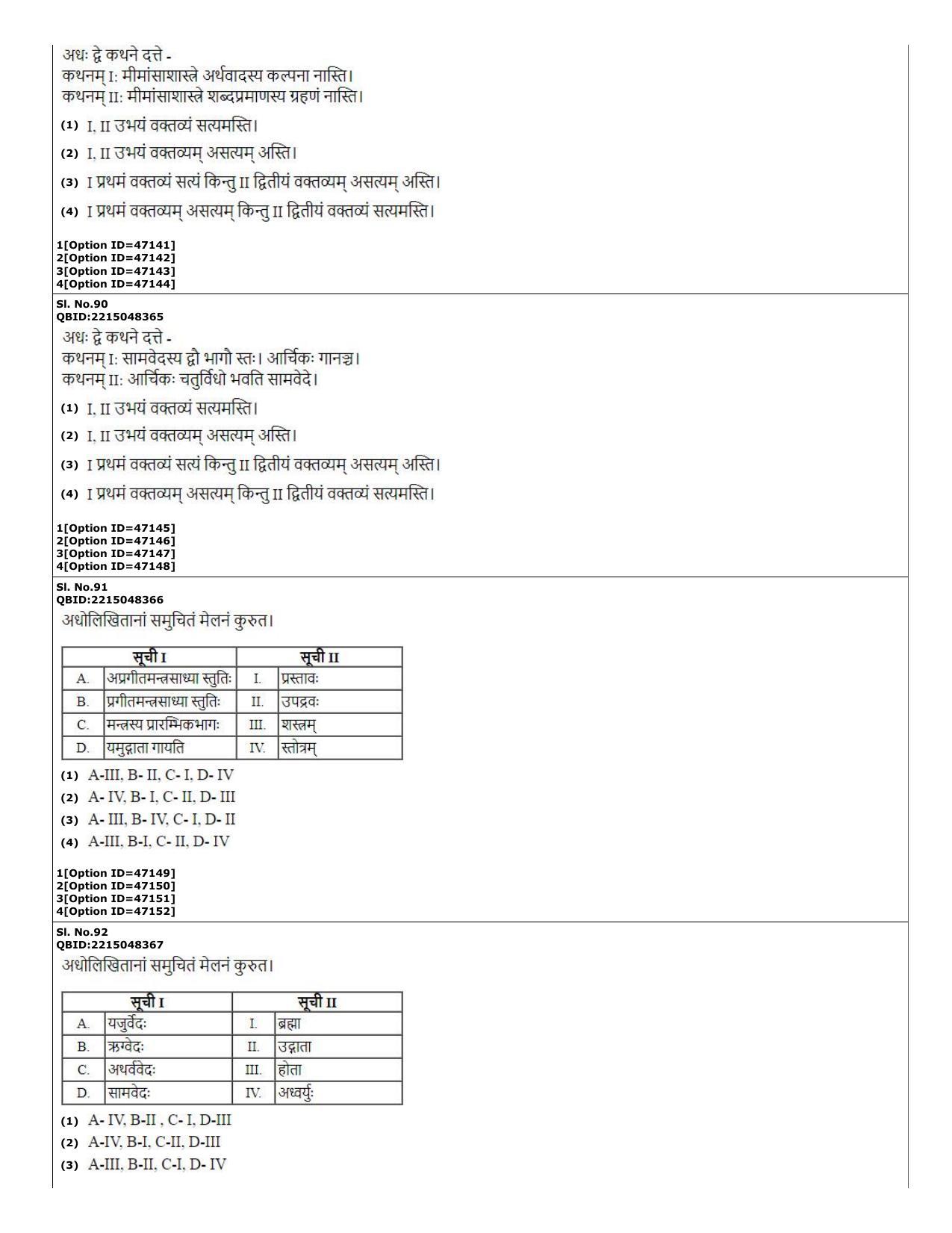 CUET (PG) 2022: PGQP-78 Samveda (11-09-2022) Question Paper - Page 25