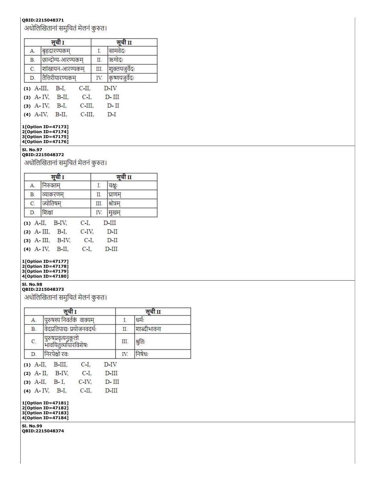 CUET (PG) 2022: PGQP-78 Samveda (11-09-2022) Question Paper - Page 27
