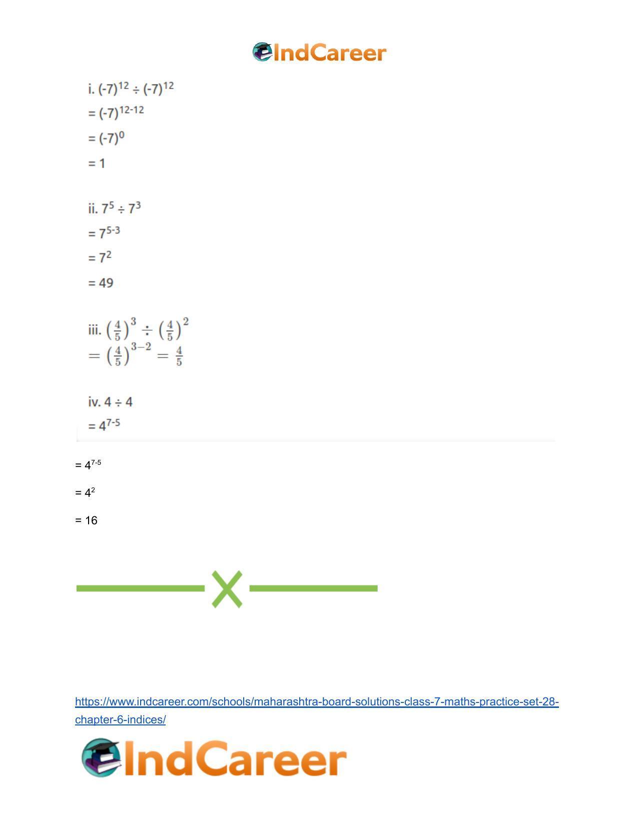 Maharashtra Board Solutions Class 7-Maths (Practice Set 28): Chapter 6- Indices - Page 5