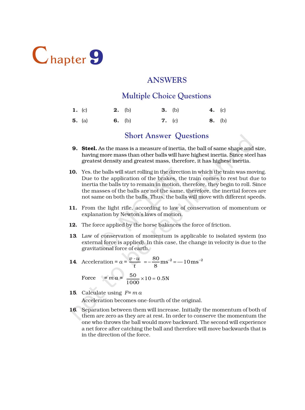 NCERT Exemplar Class 9: Science Asnwers - Page 40