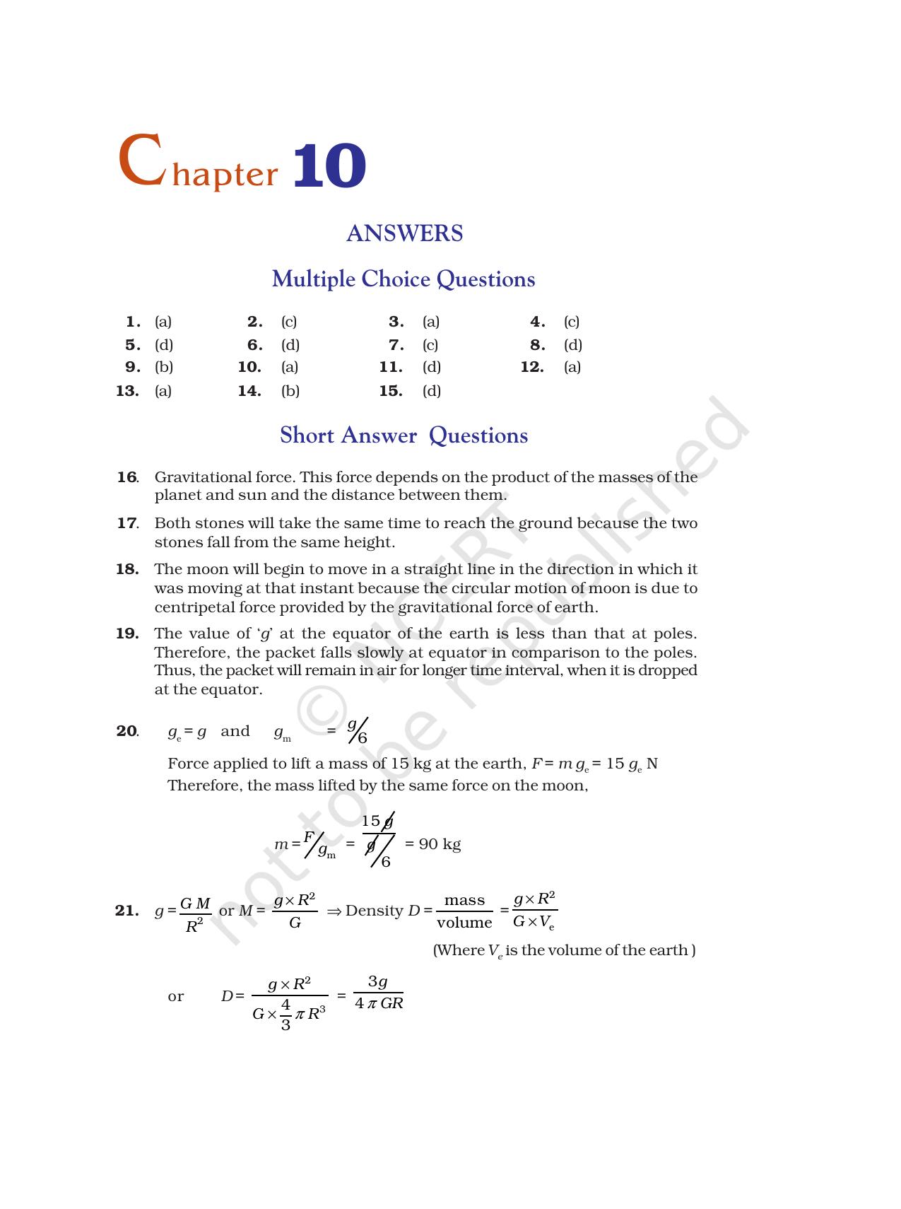 NCERT Exemplar Class 9: Science Asnwers - Page 43