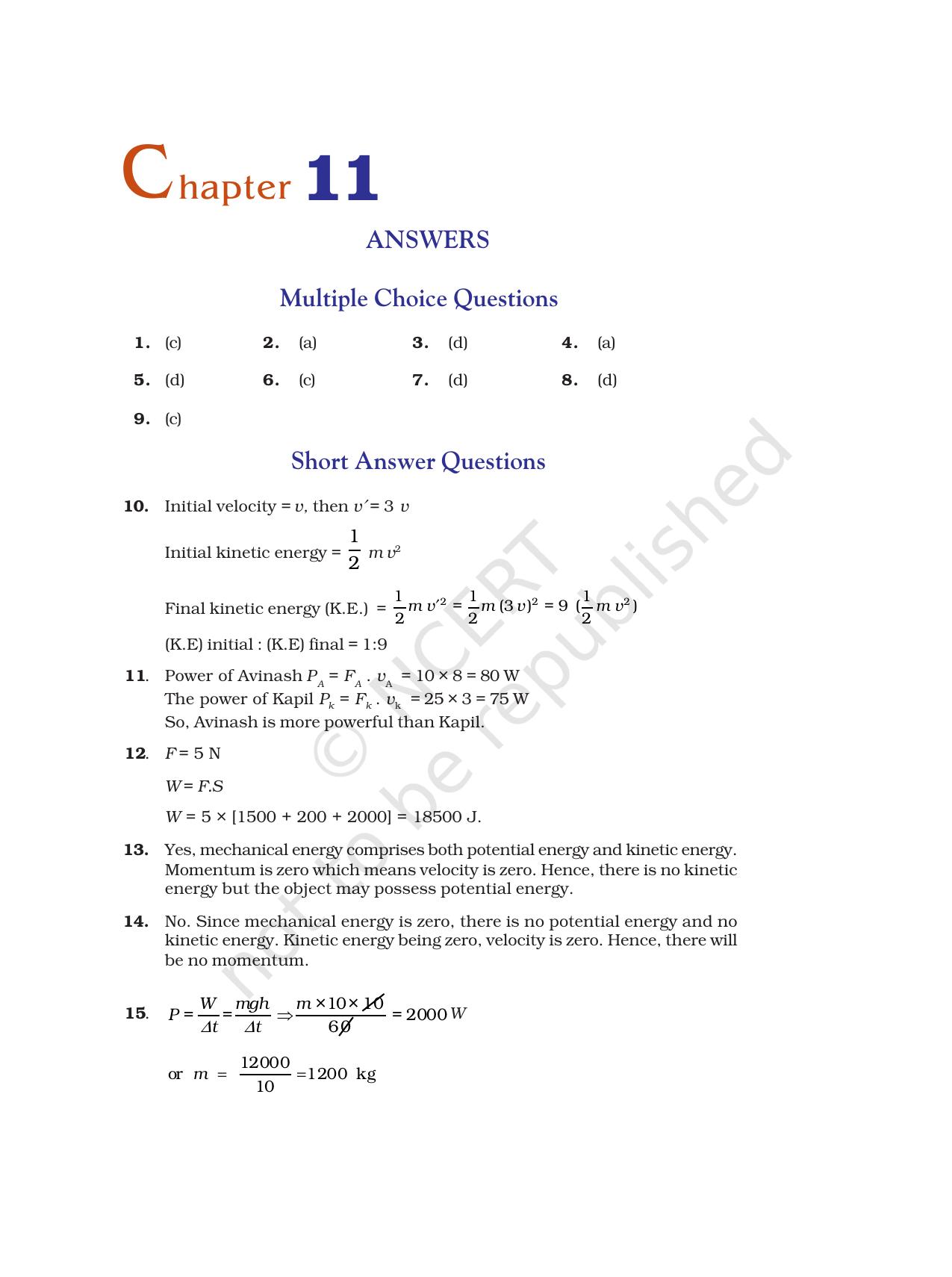 NCERT Exemplar Class 9: Science Asnwers - Page 45