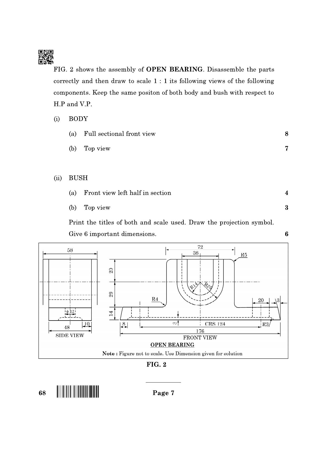 CBSE Class 12 68 Engineering Graphics 2022 Question Paper - Page 7