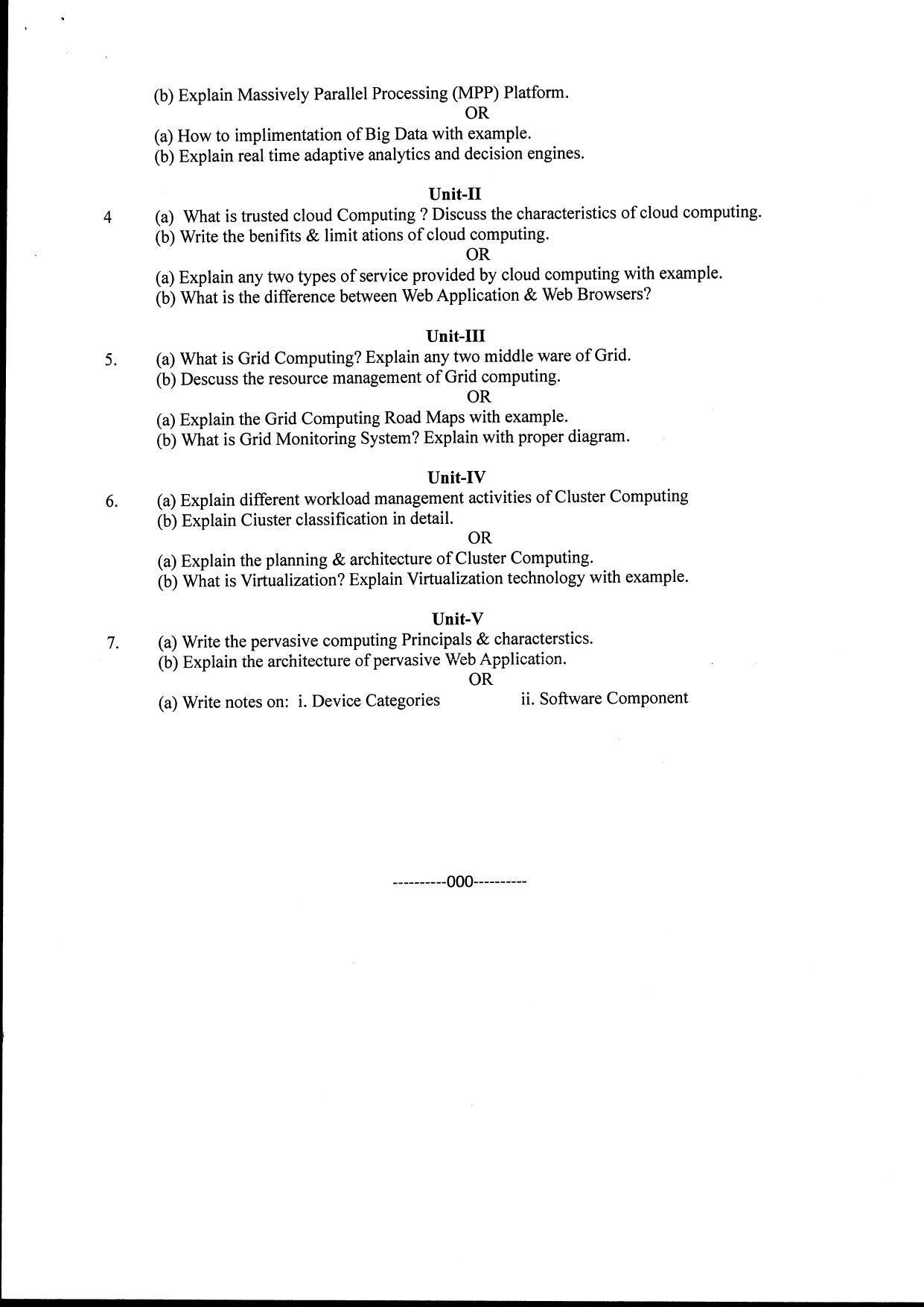 Bilaspur University Question Paper June 2022: M.Sc. Computer Science (Fourth Semester) Advance Trends And Technology In Computer Science Paper 1 - Page 2