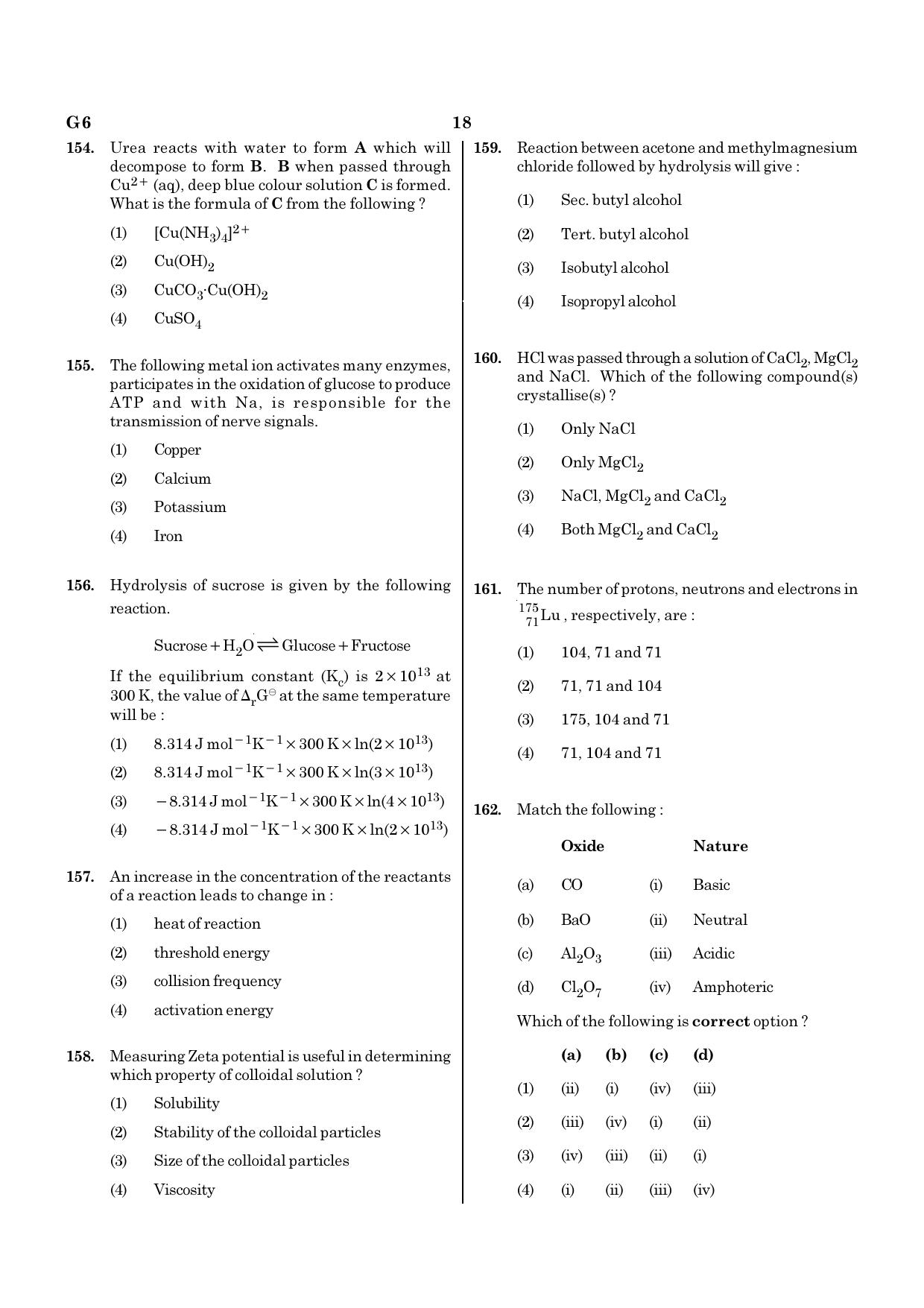 NEET G6 2020 Question Paper - Page 18