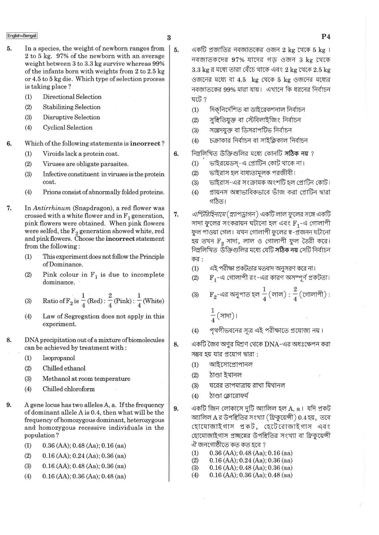 NEET P4 2019 Question Paper - Page 3