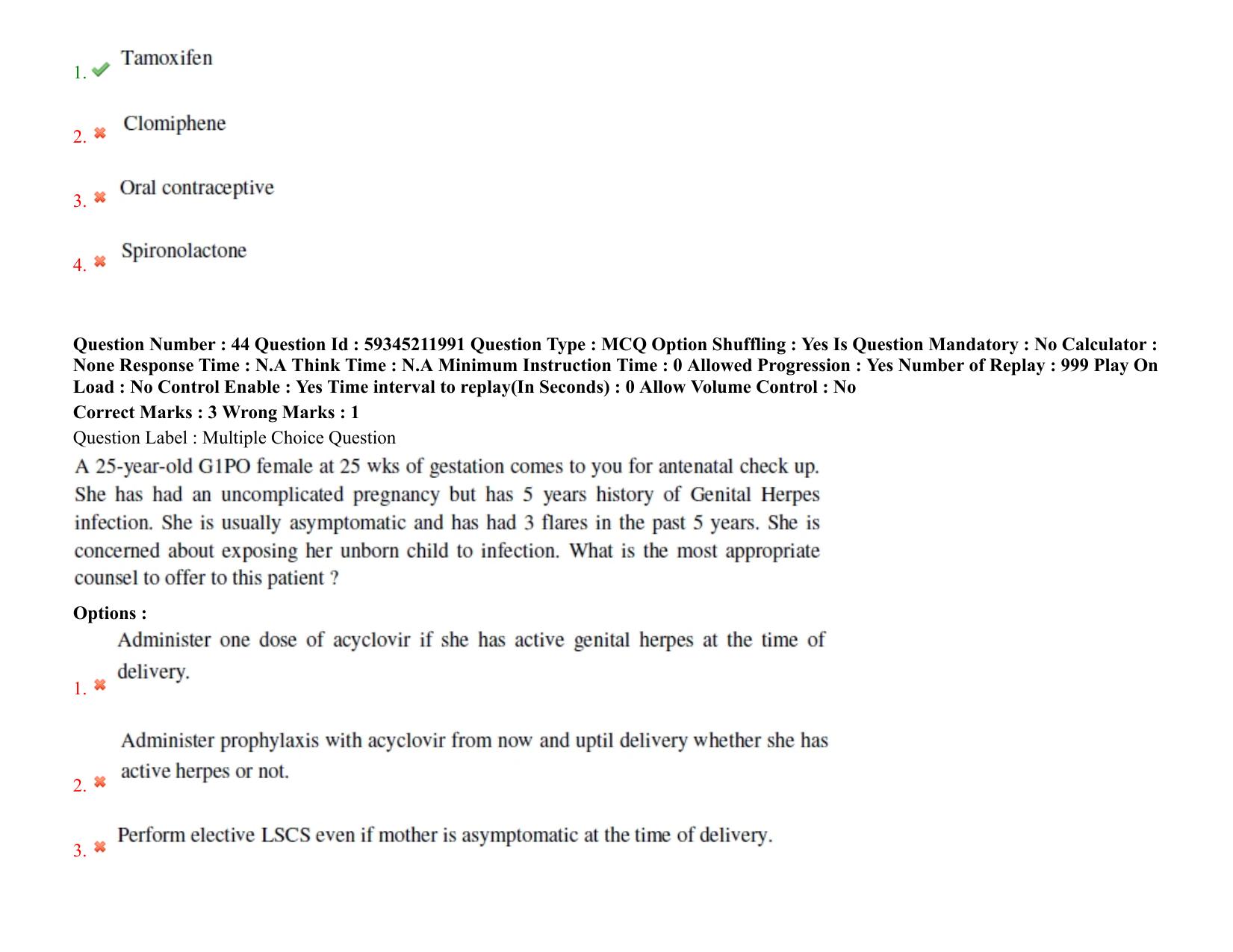 BHU RET Obstetrics & Gynecology 2021 Question Paper - Page 38