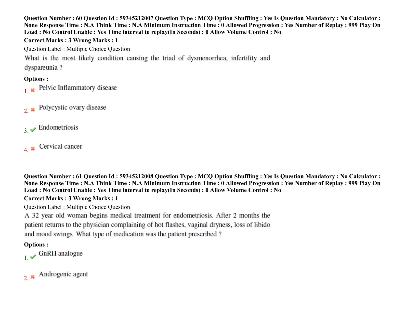 BHU RET Obstetrics & Gynecology 2021 Question Paper - Page 49