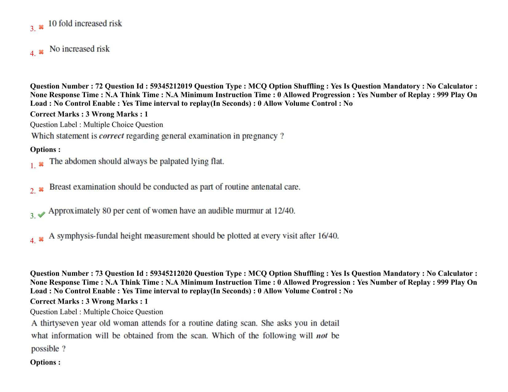 BHU RET Obstetrics & Gynecology 2021 Question Paper - Page 57