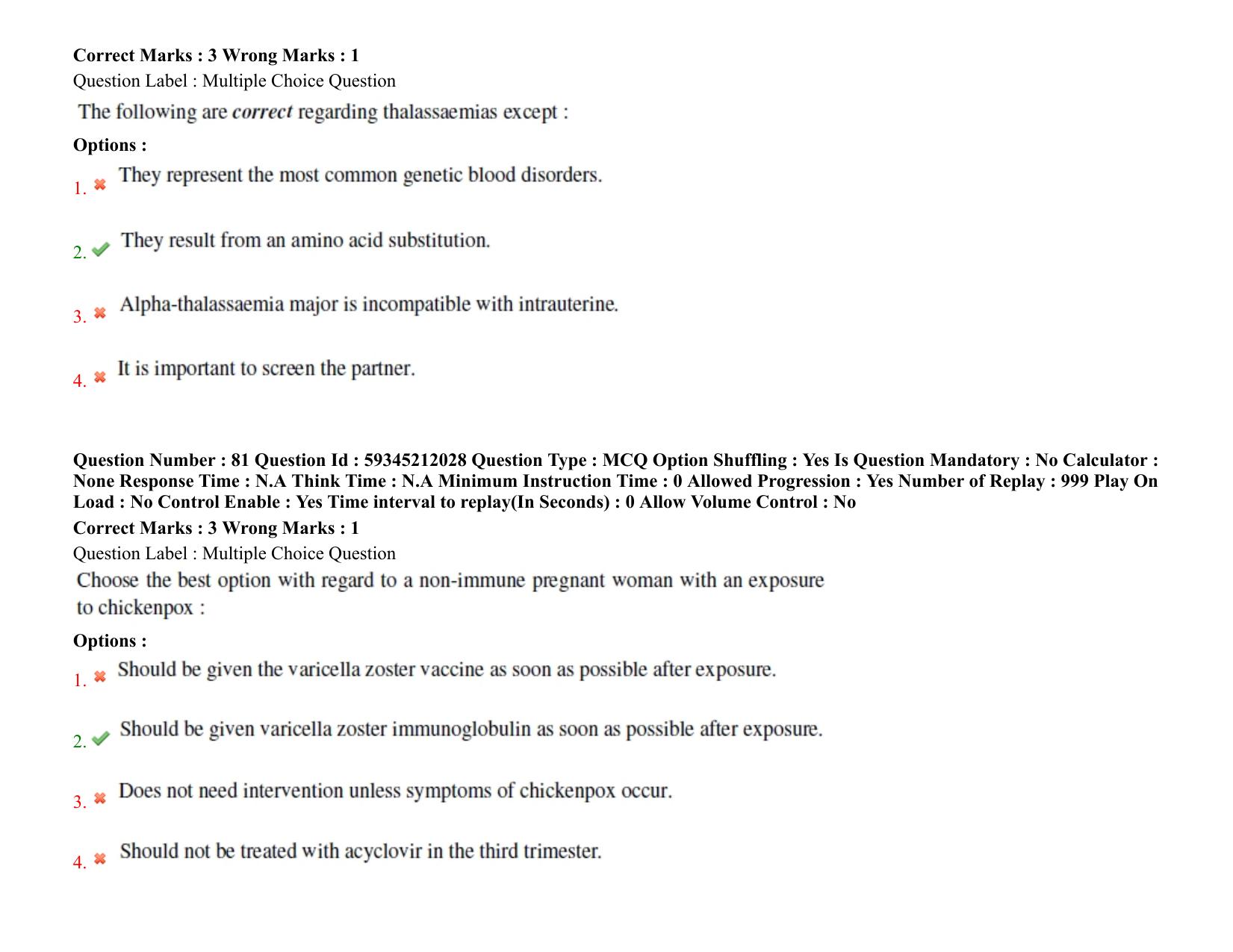BHU RET Obstetrics & Gynecology 2021 Question Paper - Page 62