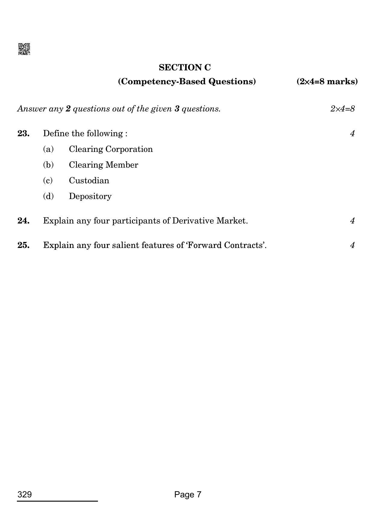 CBSE Class 12 329_Financial Markets Management 2022 Question Paper - Page 7