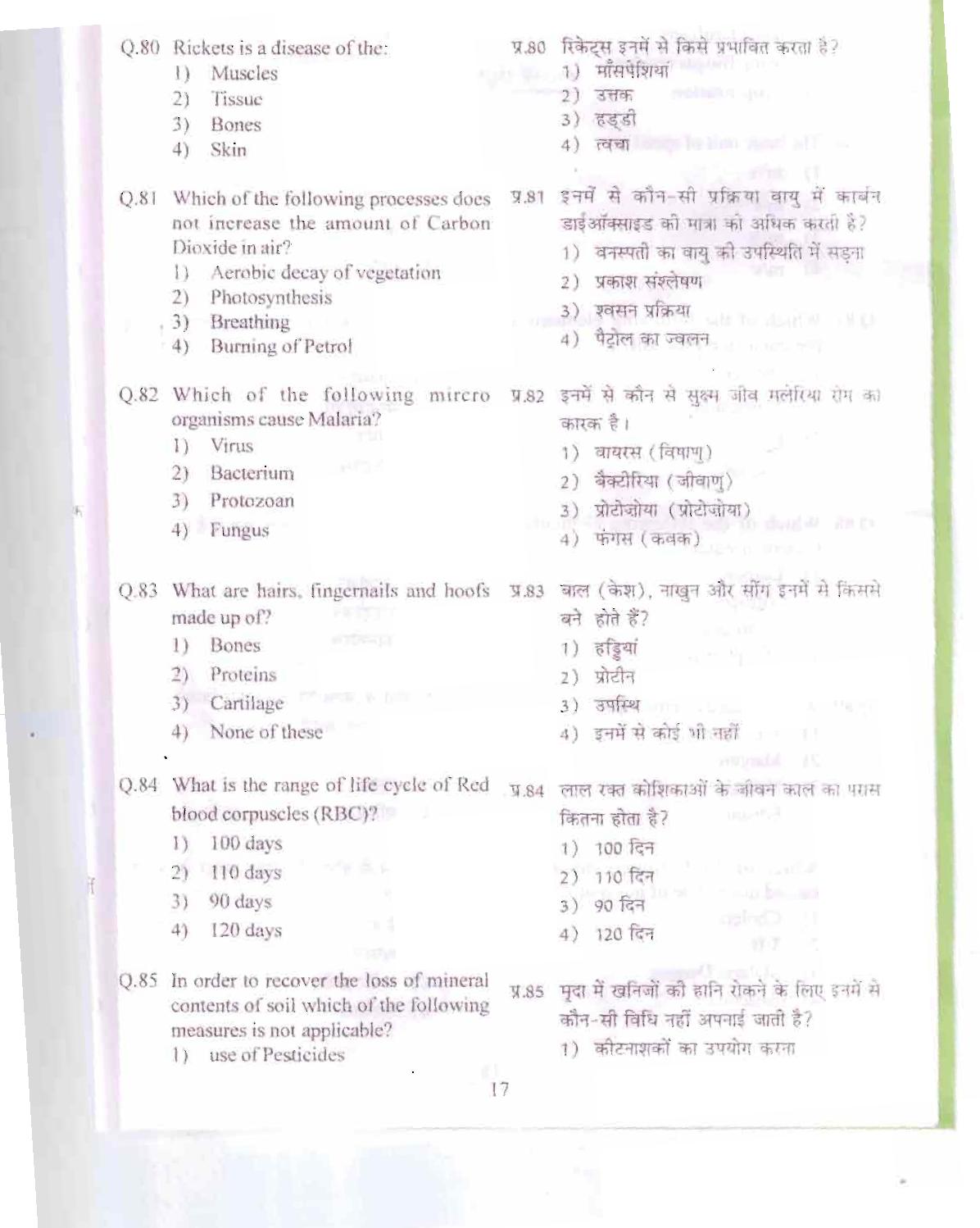 Himachal Pradesh NMMS SAT 2015 Question Paper - Page 18