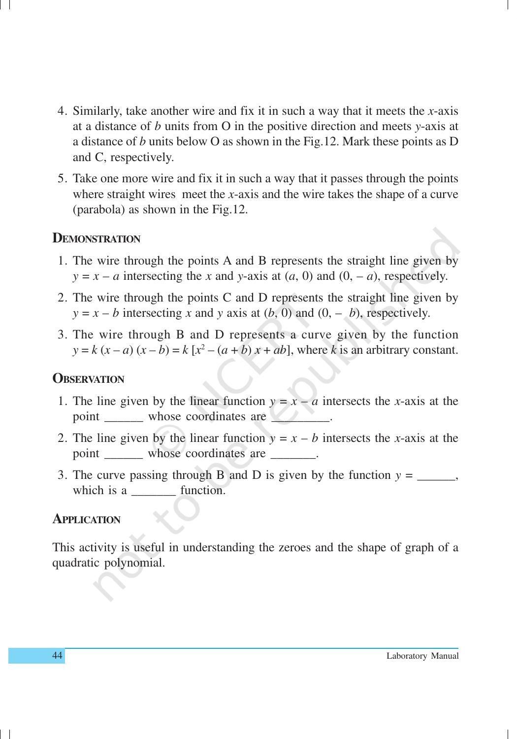 NCERT Laboratory Manuals for Class XI Mathematics - Activities (11 to 20) - Page 4