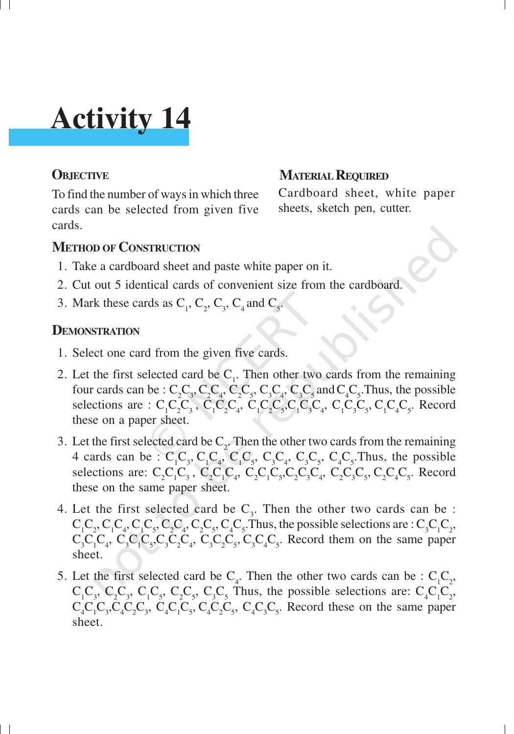 NCERT Laboratory Manuals for Class XI Mathematics - Activities (11 to 20) - Page 8