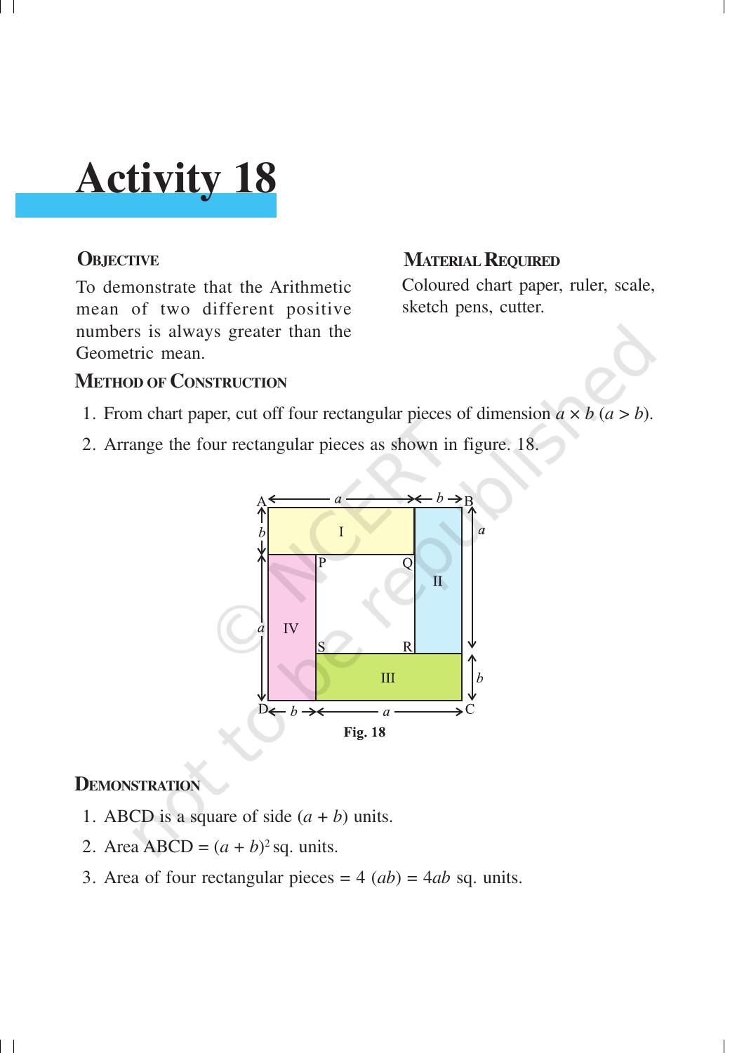 NCERT Laboratory Manuals for Class XI Mathematics - Activities (11 to 20) - Page 18