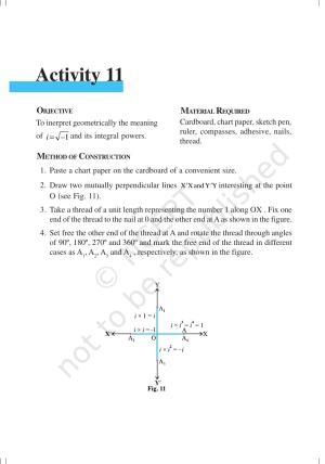 NCERT Laboratory Manuals for Class XI Mathematics - Activities (11 to 20)