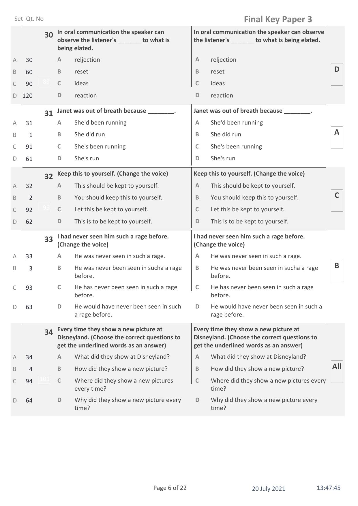 IITE Entrance Exam (i3T) Paper 3 Question Paper with Answer Key - Page 6