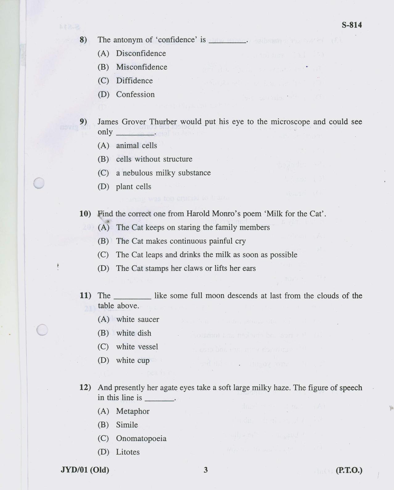 Gujarat Board Class 10th ENGLISH OLD COURSE 2019 Question Paper - Page 3