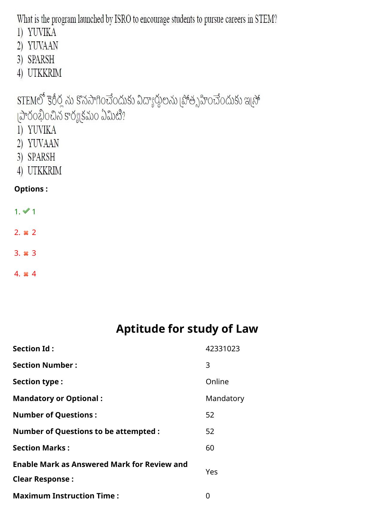 TS LAWCET 2023 LAWCET 3 YEARS Shift 1 Question Paper - Page 62