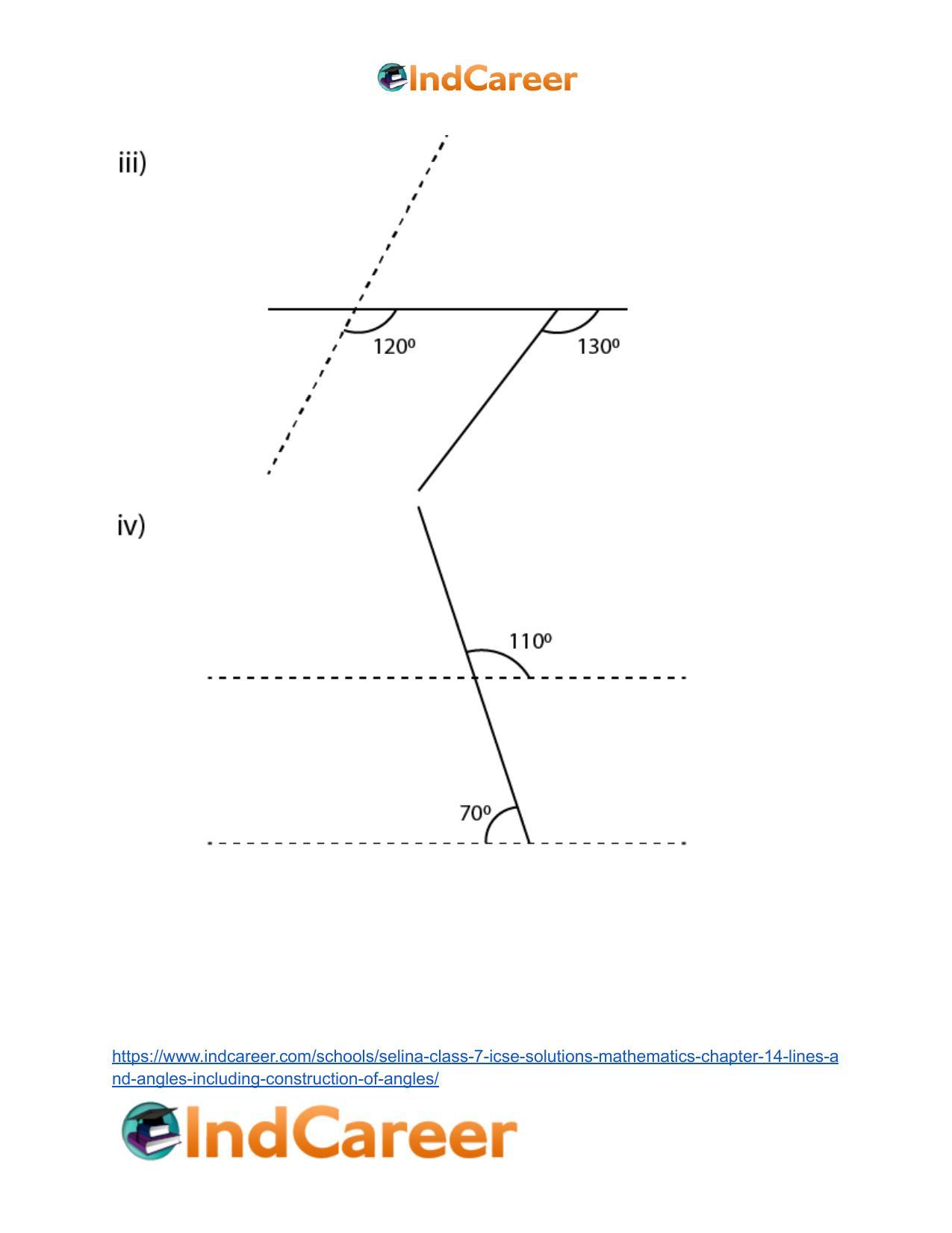 Selina Class 7 ICSE Solutions Mathematics : Chapter 14- Lines and Angles (Including Construction of Angles) - Page 24