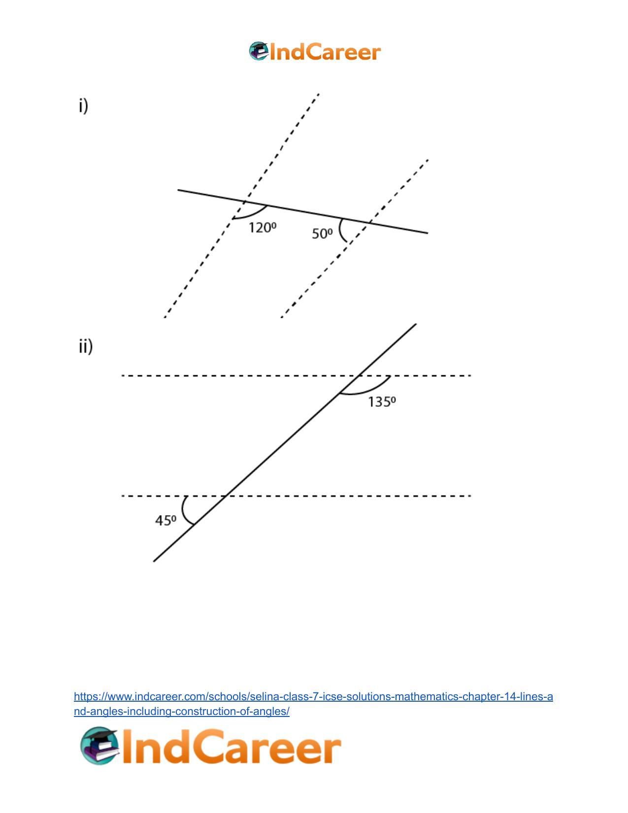 Selina Class 7 ICSE Solutions Mathematics : Chapter 14- Lines and Angles (Including Construction of Angles) - Page 41