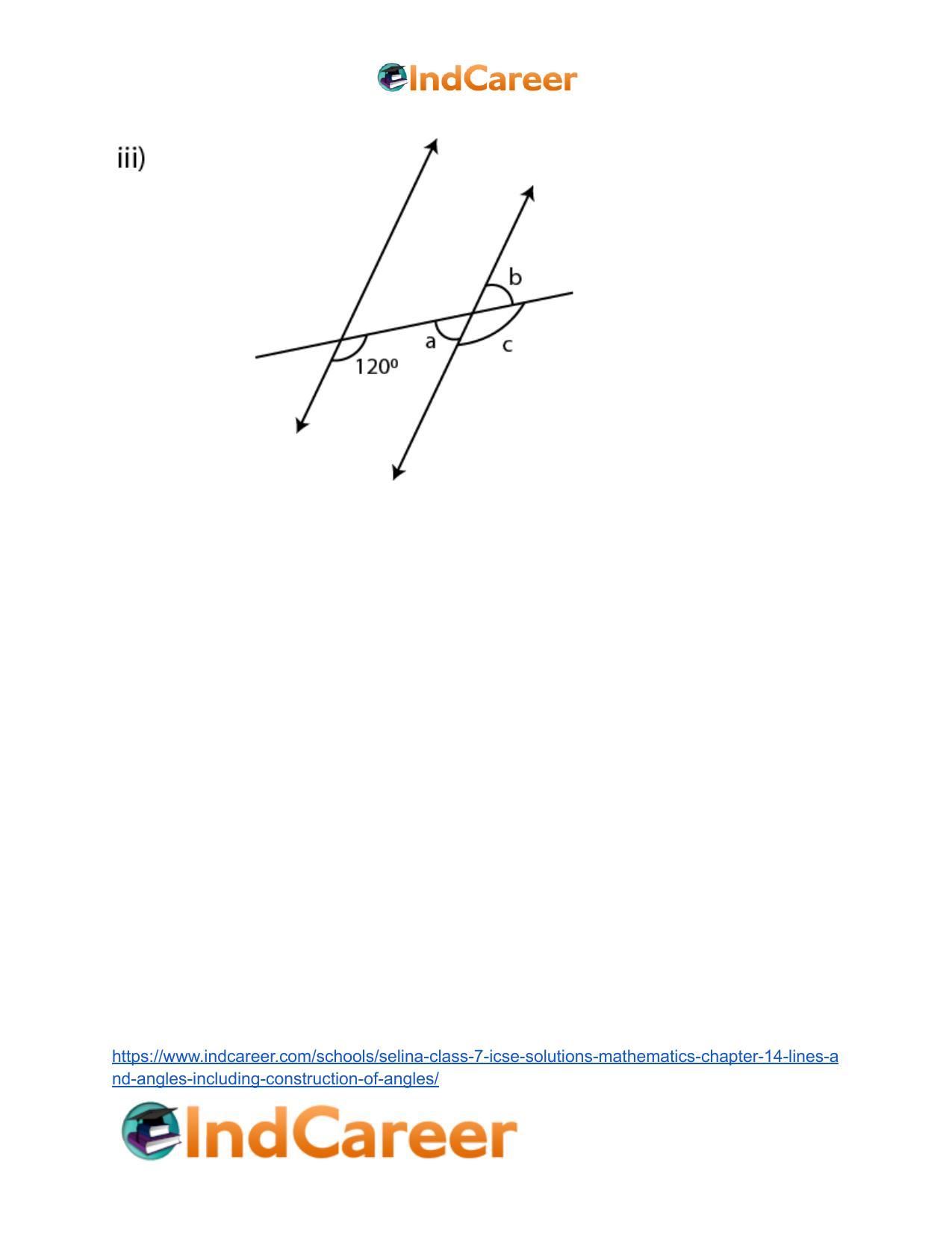 Selina Class 7 ICSE Solutions Mathematics : Chapter 14- Lines and Angles (Including Construction of Angles) - Page 47