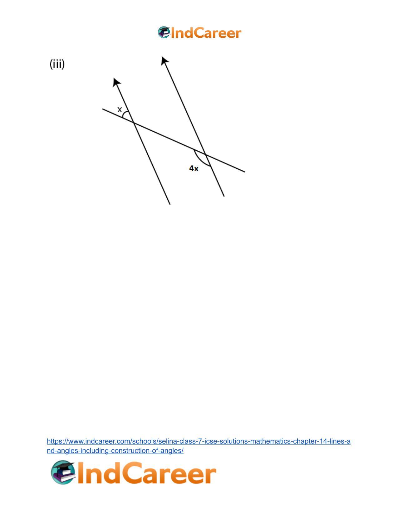 Selina Class 7 ICSE Solutions Mathematics : Chapter 14- Lines and Angles (Including Construction of Angles) - Page 54