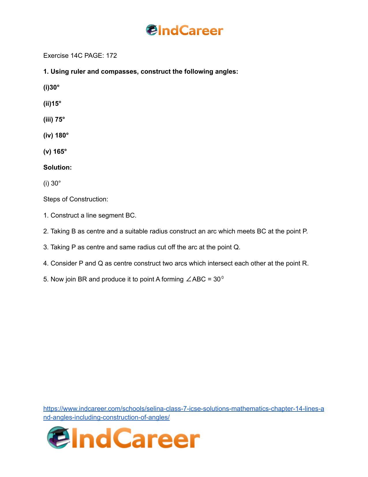 Selina Class 7 ICSE Solutions Mathematics : Chapter 14- Lines and Angles (Including Construction of Angles) - Page 58