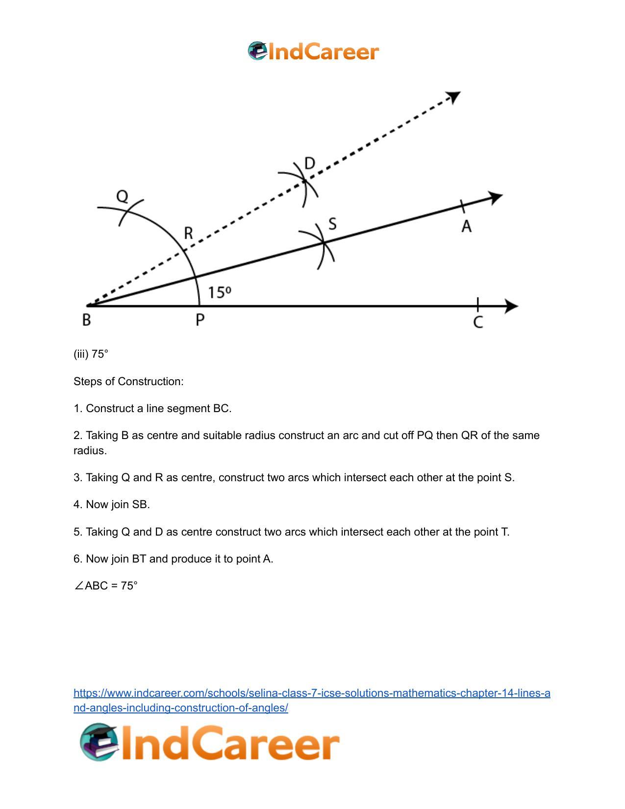 Selina Class 7 ICSE Solutions Mathematics : Chapter 14- Lines and Angles (Including Construction of Angles) - Page 60
