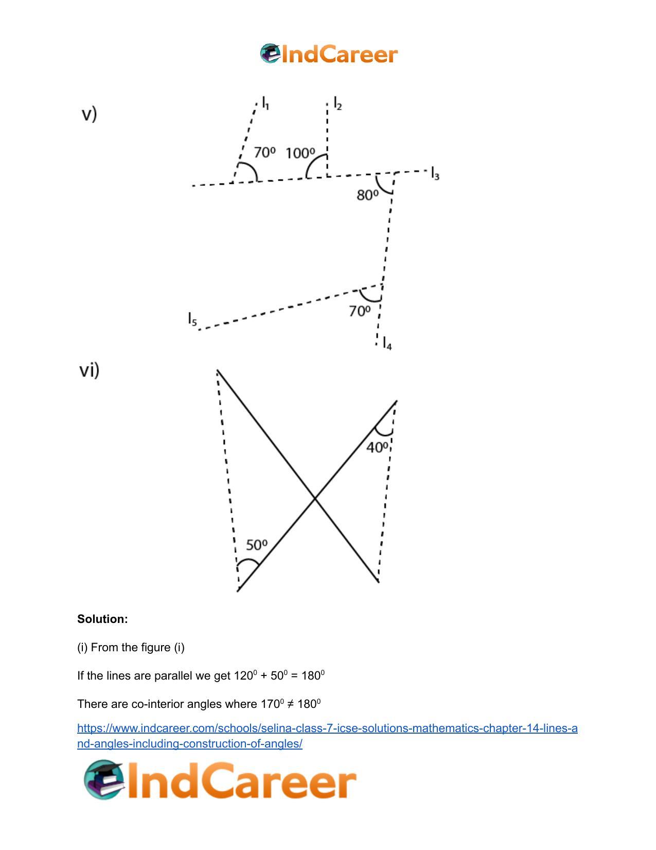 Selina Class 7 ICSE Solutions Mathematics : Chapter 14- Lines and Angles (Including Construction of Angles) - Page 79