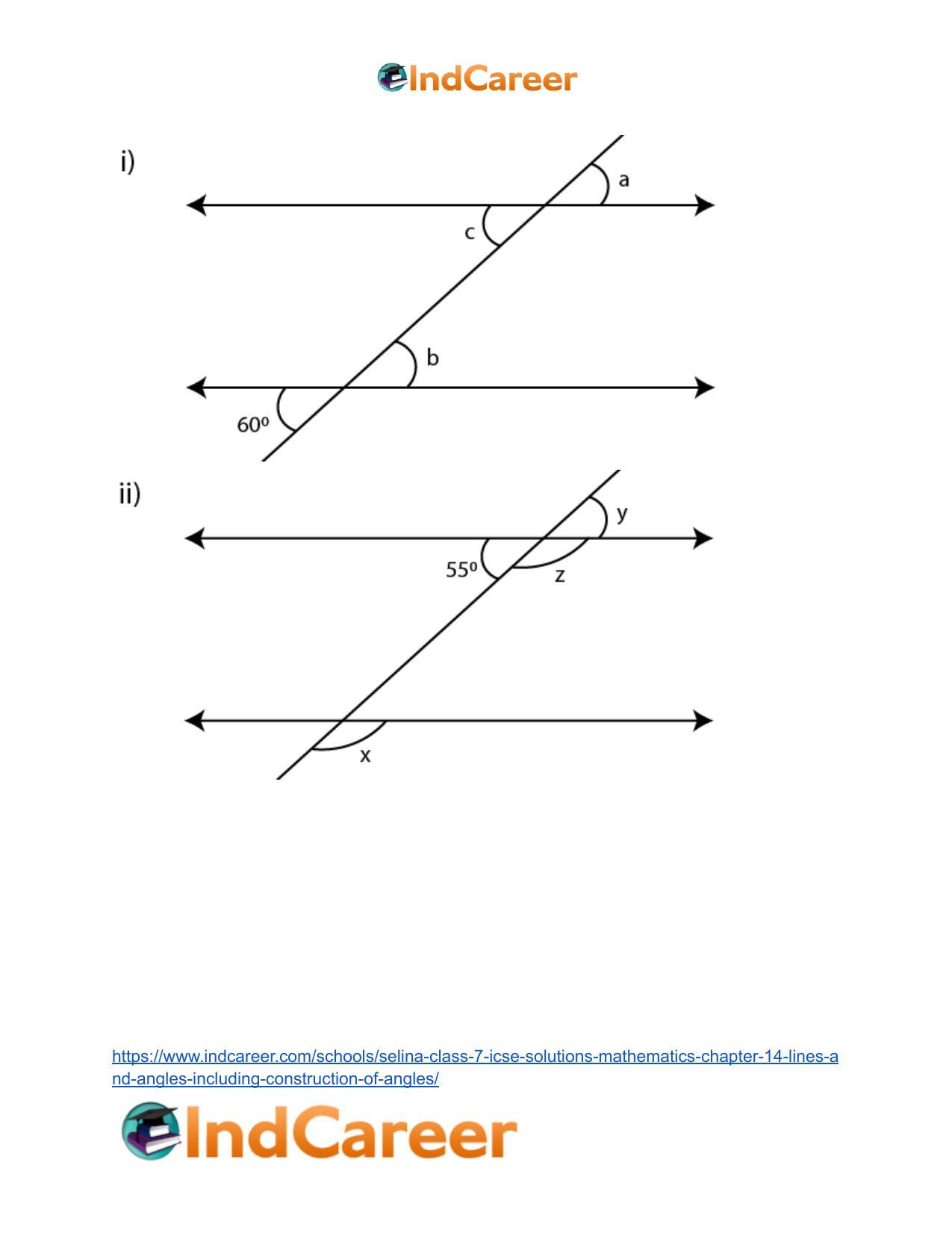 Selina Class 7 ICSE Solutions Mathematics : Chapter 14- Lines and Angles (Including Construction of Angles) - Page 82