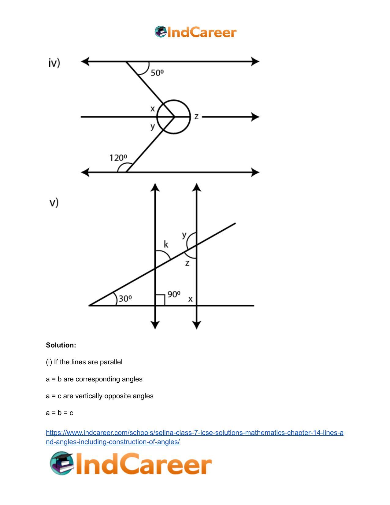 Selina Class 7 ICSE Solutions Mathematics : Chapter 14- Lines and Angles (Including Construction of Angles) - Page 84
