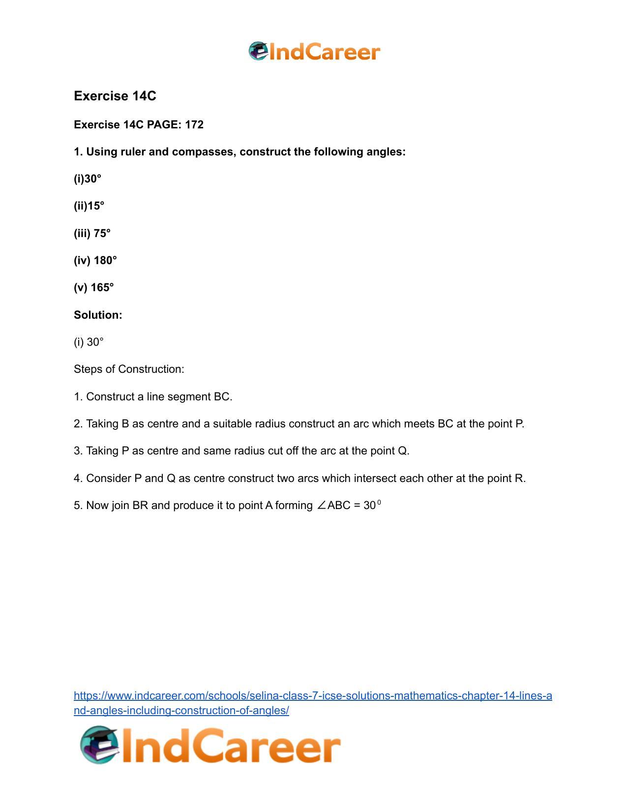 Selina Class 7 ICSE Solutions Mathematics : Chapter 14- Lines and Angles (Including Construction of Angles) - Page 94