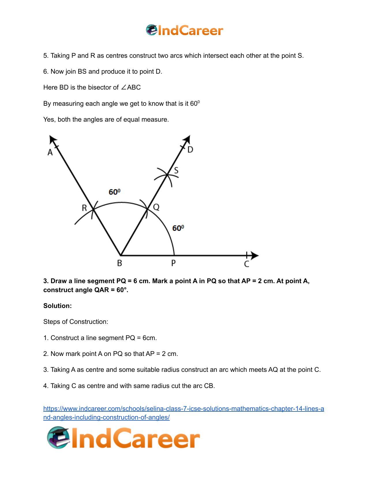 Selina Class 7 ICSE Solutions Mathematics : Chapter 14- Lines and Angles (Including Construction of Angles) - Page 99