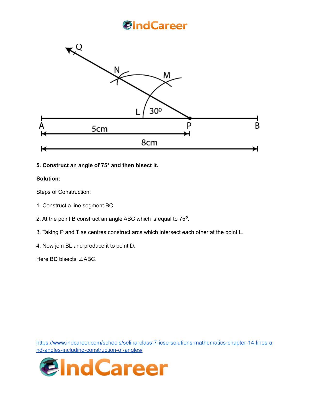 Selina Class 7 ICSE Solutions Mathematics : Chapter 14- Lines and Angles (Including Construction of Angles) - Page 101