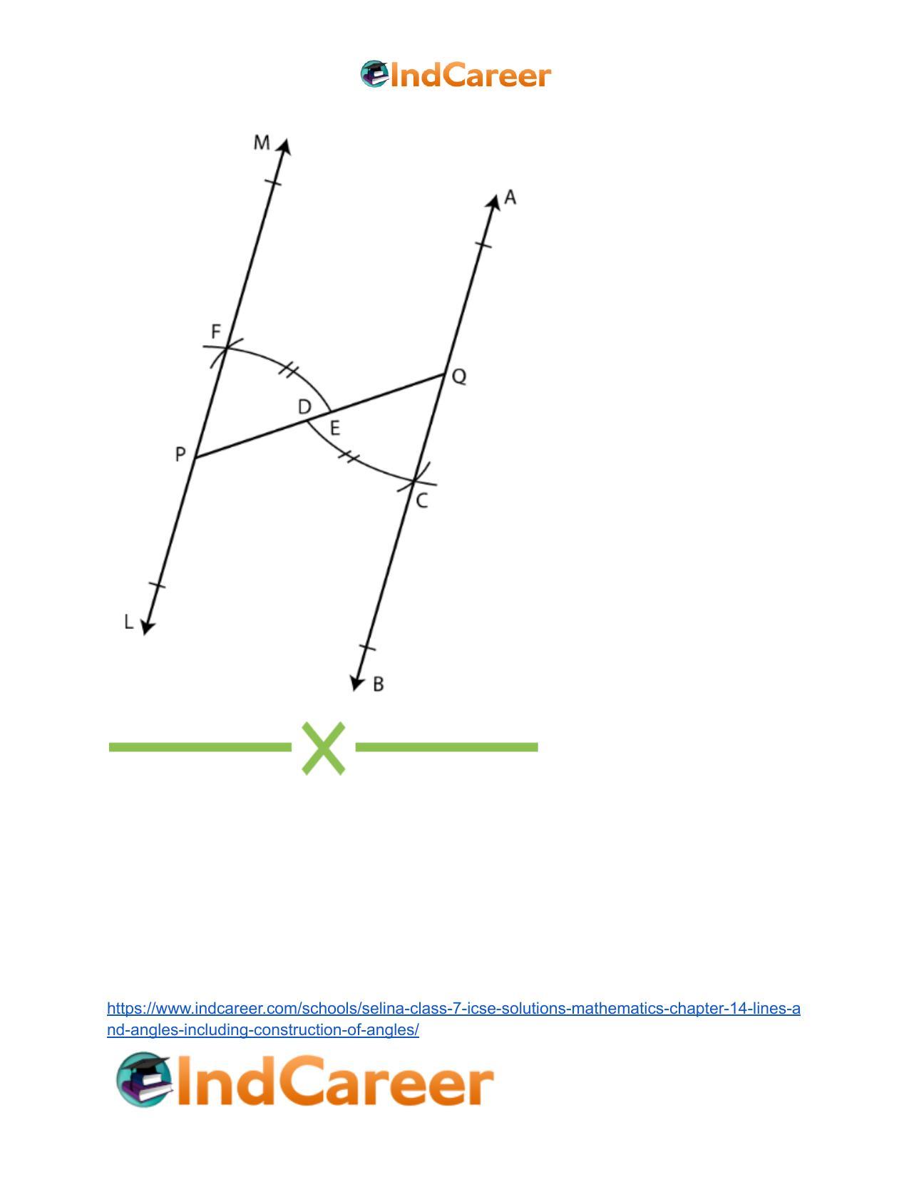 Selina Class 7 ICSE Solutions Mathematics : Chapter 14- Lines and Angles (Including Construction of Angles) - Page 107