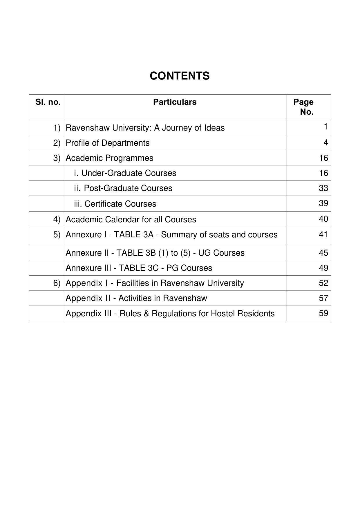 Ravenshaw University, Cuttack ADMISSION PROSPECTUS -2021-22 - Page 3